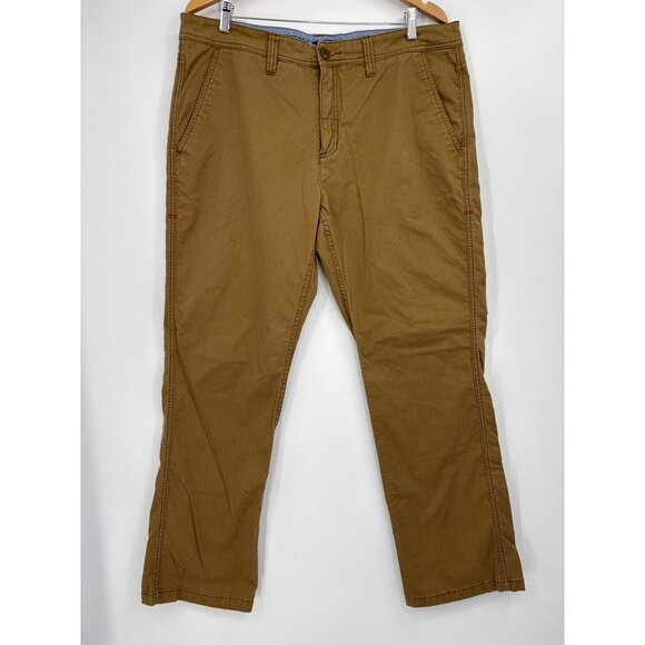 Toad & Co Mission Ridge Mens Pants Organic Cotton Lean Fit Tan Brown 38 X 31 - Picture 1 of 4
